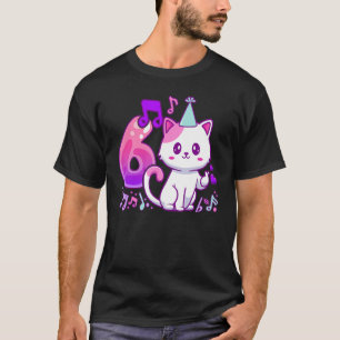 T-shirt Anniversaire fille 6 ans, K-pop doigt coeur, kit