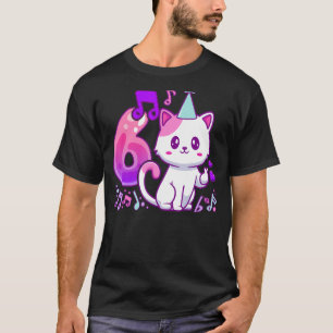 T-shirt Anniversaire fille 6 ans, K-pop doigt coeur, kit