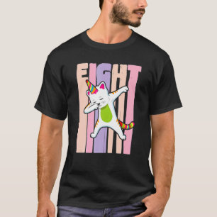 T-shirt Anniversaire fille 8H Anniversaire mignon arc-en-c