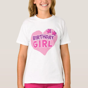 T-Shirt Anniversaire Fille Cœur & Étoiles – Jolies