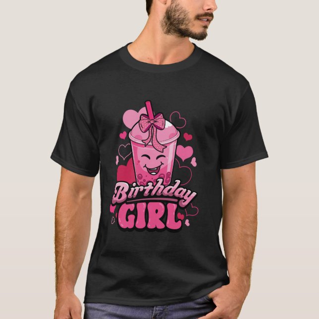T-shirt Anniversaire fille Coquette Bow mignonne Boba Bubb (Devant)