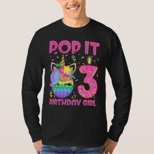 T-shirt Anniversaire Fille Fidget Toy Pop It 3e Anniversai