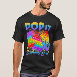 T-shirt Anniversaire Fille Pop It 10 Anniversaire 10E Anni