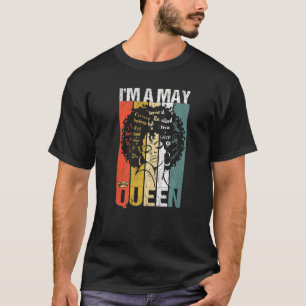 T-shirt Anniversaire Fille Reine Noire Lady Afro Africaine