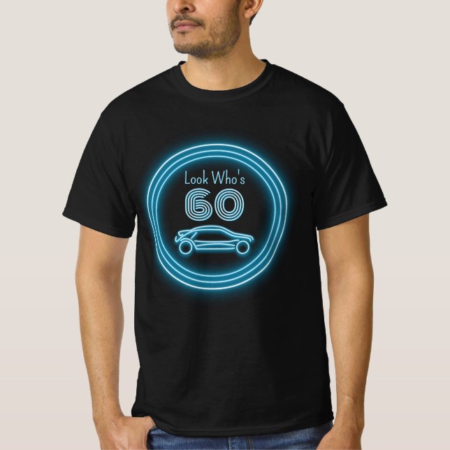 T-shirt Anniversaire Garçon Hommes Voiture Rapide & Jalon  (Devant)