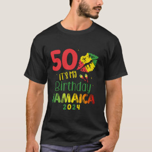 T-shirt Anniversaire Jamaïque fille 50e Anniversaire 2024 