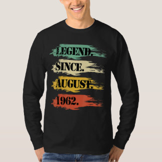 T-shirt Anniversaire légendaire depuis août 1962 Retro