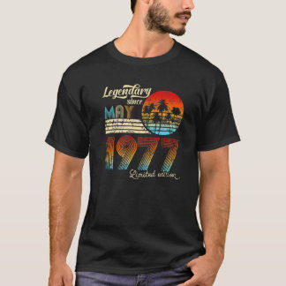 T-shirt Anniversaire Légendaire Depuis Mai 1977 Cadeau