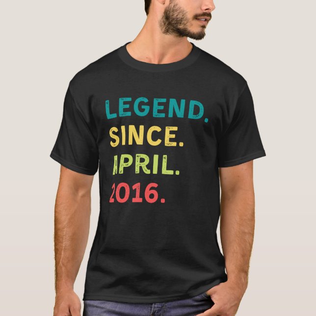 T-shirt Anniversaire Légende 2016 Avril Dire Célébration R (Devant)