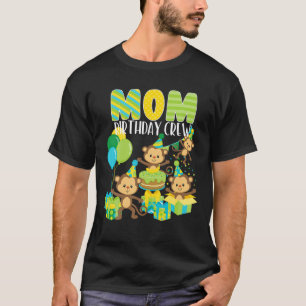 T-shirt Anniversaire Monkey Maman Anniversaire Équipe Anni