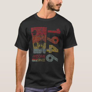 T-shirt Anniversaire Né en 1946 Magnifique depuis 1946 Vin