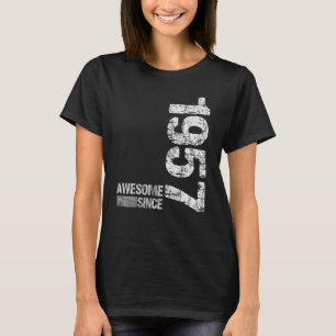 T-shirt Anniversaire Né en 1957 Magnifique depuis 1957 Vin