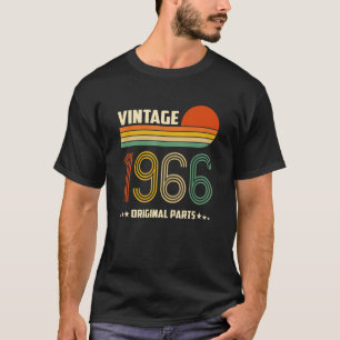 T-shirt Anniversaire Né En 1966 Parties Originales Vintage