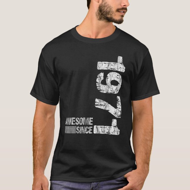 T-shirt Anniversaire Né en 1971 Magnifique depuis 1971 Vin (Devant)