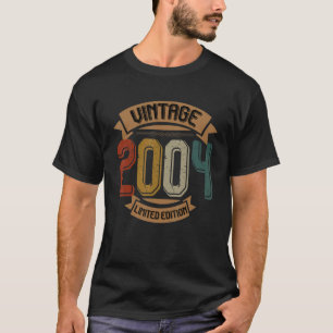 T-shirt Anniversaire Né En 2004 Vintage