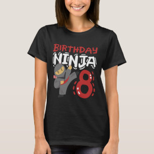T-shirt Anniversaire Ninja 8 Anniversaire Karaté Enfants 8