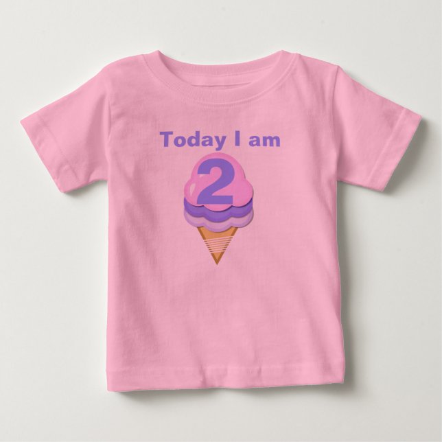 T-shirt Anniversaire Personnalisable Ice Cream Con (Devant)