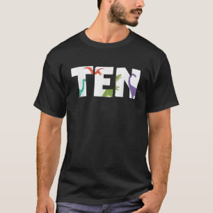 T-shirt Anniversaire pour 10 ans Dinosaur Anniversaire de 