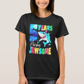 T-shirt Anniversaire Requin Mignon 5 Ans Garçons Filles 5e