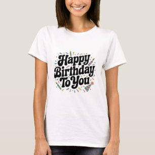 T-shirt Anniversaire Rétro Confettis