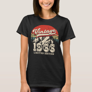 T-shirt Anniversaire Rétro Vintage 1966 60 ans Dehors