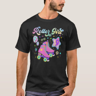 T-shirt Anniversaire Roller Skating 80s Retro Fille qui fa