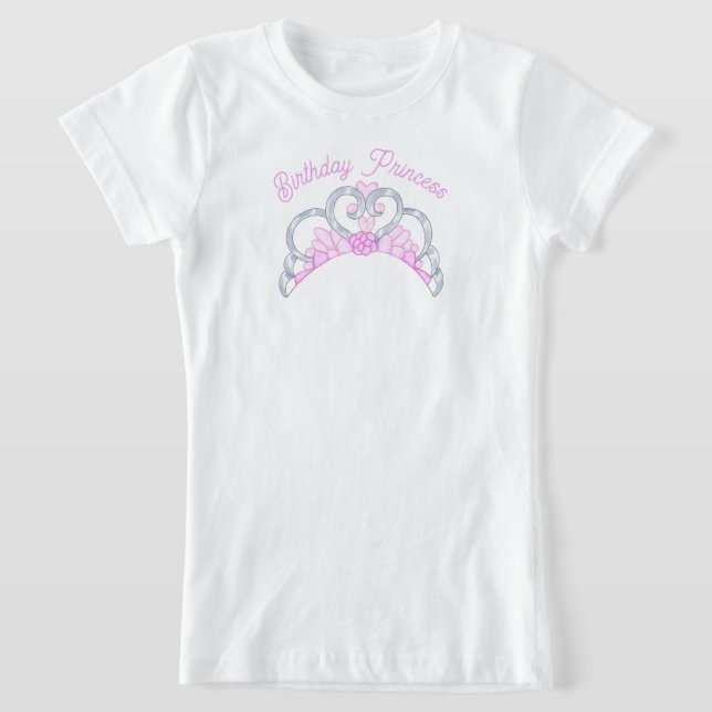 T-Shirt Anniversaire rose et argent Princesse Tiara (Poser)