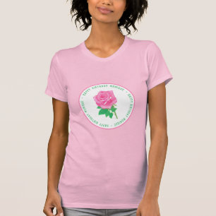 T-shirt Anniversaire Rose Rose