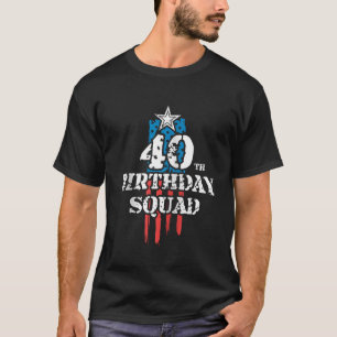 T-shirt Anniversaire Squad Party Correspondance Famille 40