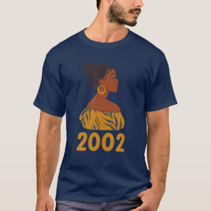 T-shirt Anniversaire T S Né En 2002 20 Ans Femmes Noires