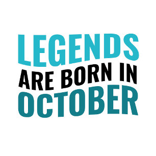 T-shirt Anniversaire Tee, Légendes Sont Nées En Octobre.