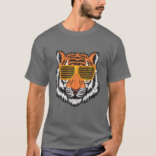 T-shirt Anniversaire Tiger Boys Cool Tiger Striped Animal 
