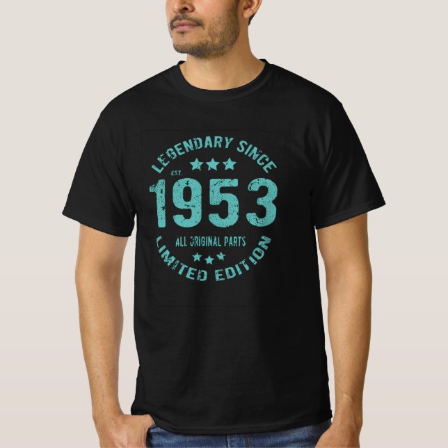 T-shirt Anniversaire Vintage 1953 (Devant)