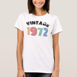 T-shirt Anniversaire vintage 1972 52 ans