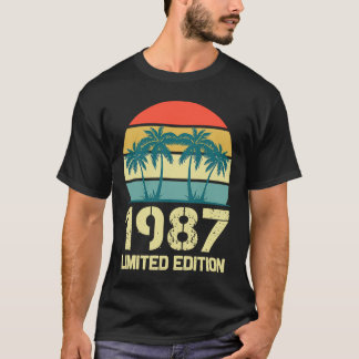 T-shirt Anniversaire vintage 1987 pour hommes 1987 Anniver
