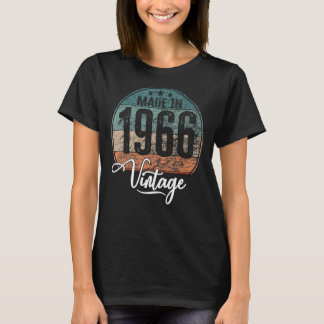 T-shirt Anniversaire Vintage Anniversaire Année 1966 Anniv
