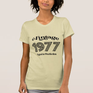 T-shirt Anniversaire vintage de 1977, âge de la perfection