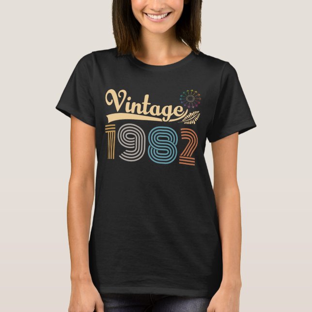 T-shirt anniversaire vintage de 1982 (Devant)