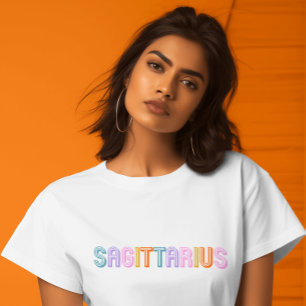 T-shirt anniversaires Sagittaire astrologie typographie te