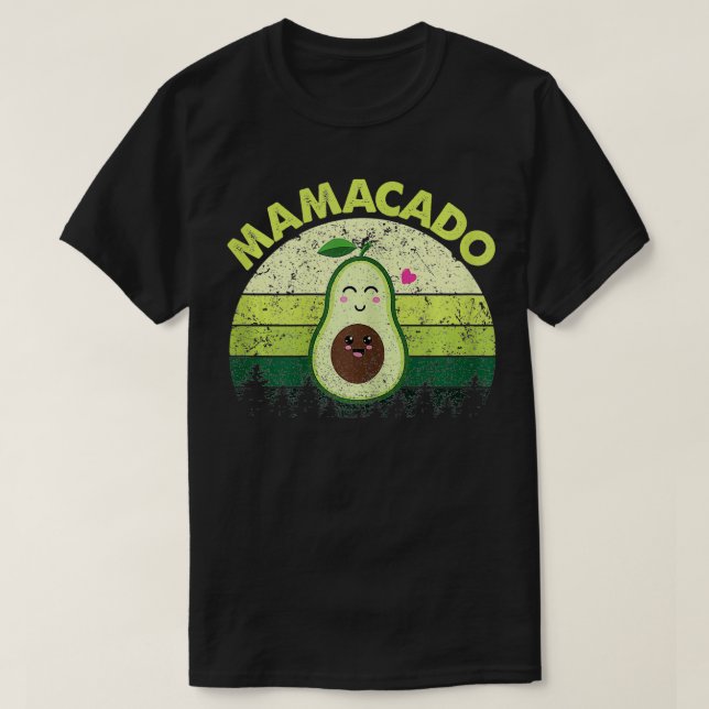 T-shirt Annonce De Grossesse Mamacado Avocado (Design devant)