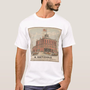 T-shirt Annonce Vintage D'Août Baetzhold, Vins & Liqueurs
