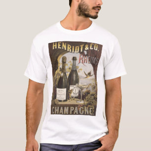 T-shirt Annonce Vintage Pour Henriot & Co. Rheims Champagn
