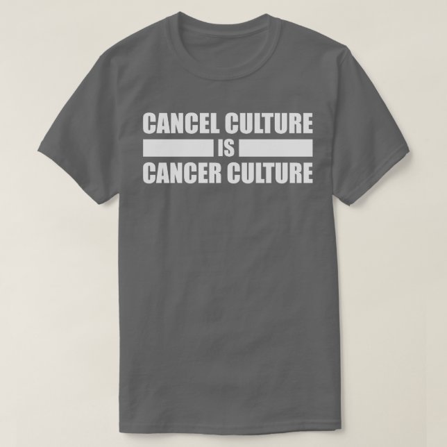 T-shirt Annuler la culture est un texte blanc de culture (Design devant)
