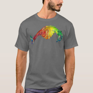 T-shirt Anomalocaris Fossil d'aquarelle en arc-en-ciel