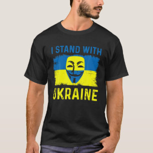 T-shirt Anonyme Ukrainien Lover I stand With Ukraine Fla