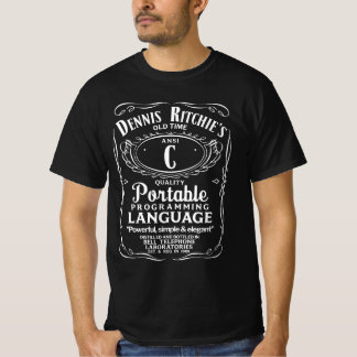 T-shirt ANSI C Langage de programmation "ANCIEN TEMPS"