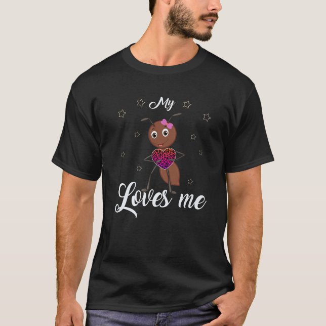 T-shirt Ant Aime Tee Ma Tante M'Aime Famille Pour Nephew (Devant)