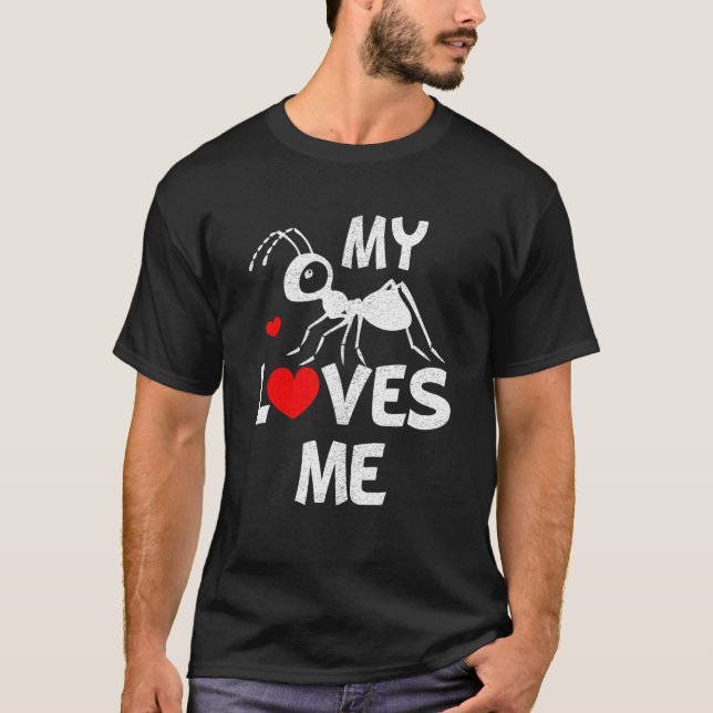 T-shirt Ant  My Aunt Loves Me Family for Nephew & Niece (Devant)