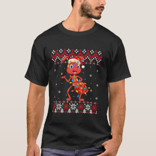 T-shirt Ant Santa Hat Hommes Femmes Enfants Vilain Noël Lu