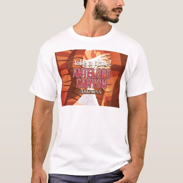 T-shirt Antelope Canyon Arizona affiche de voyage. (Devant)